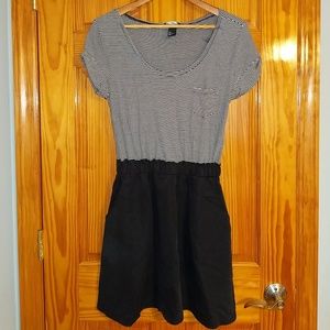 H&M blue and white striped dress